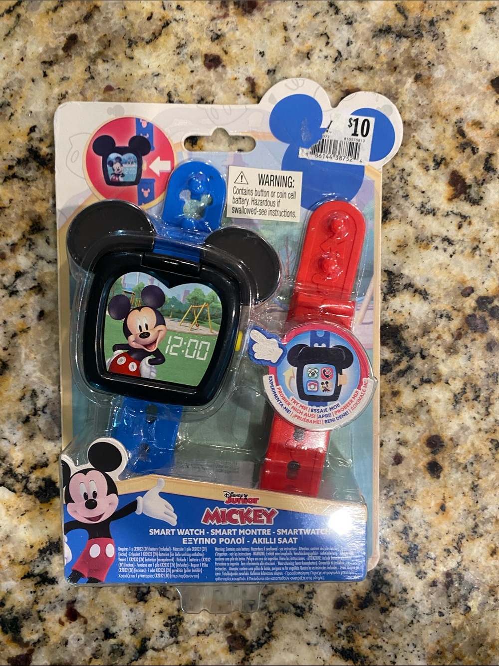 Disney Mickey Smart Watch with Blue and Red Silicone Bands